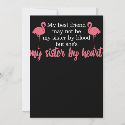 FlamingoFlamingo Friend Women Not Sister By Blood Holiday Card