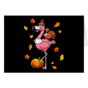 Flamingo   Flamingo Thanksgiving Halloween Cards