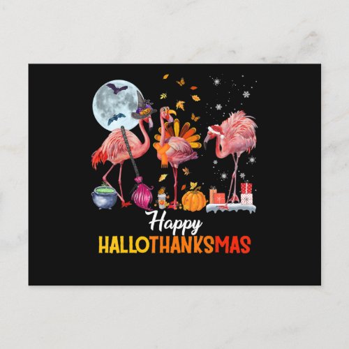FlamingoFlamingo Thanksgiving Halloween Christmas Invitation Postcard