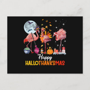 Flamingo Flamingo Thanksgiving Halloween Christmas Invitation Postcard