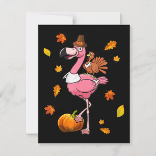 Flamingo   Flamingo Thanksgiving Halloween Invitation