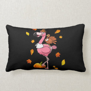 Flamingo Flamingo Thanksgiving Halloween Lumbar Pillow