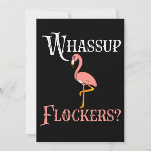 Flamingo   Flamingo Whassup Flockers Thank You Card