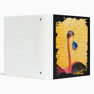 Flamingo Flamingo With Blue Yo-Yo 3 Ring Binder