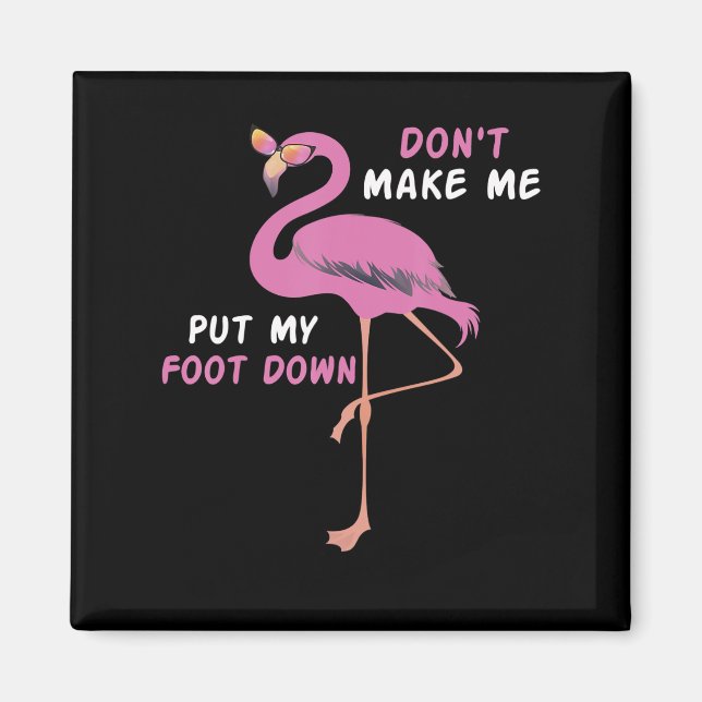 Flamingo | Flamingo With Glasses Dont Make Me Put Magnet (Front)