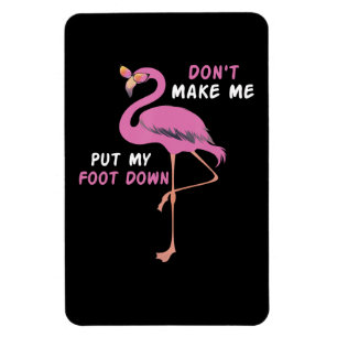 Flamingo Flamingo With Glasses Dont Make Me Put Magnet