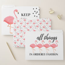 Flamingo Flare File Folders