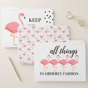 Flamingo Flare File Folders