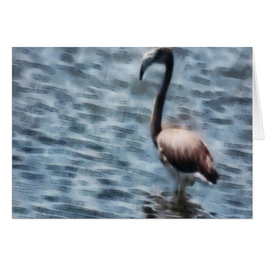 Flamingo Fledgling Watercolor Cards (Front Horizontal)