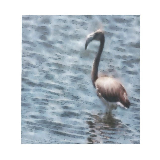 Flamingo Fledgling Watercolor Notepad (Front)