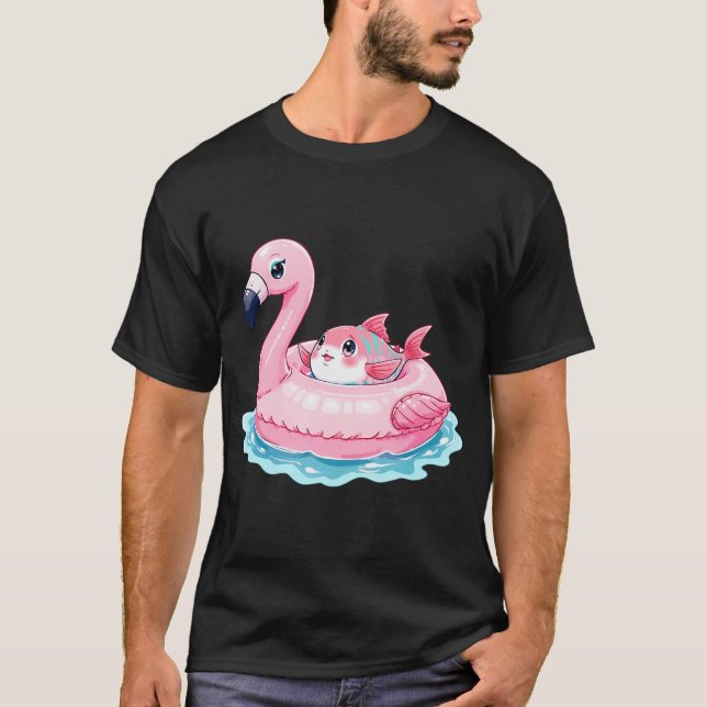Flamingo Float Fish T-Shirt (Front)