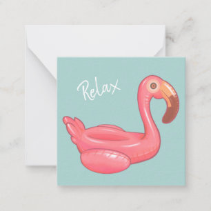 Flamingo Float Note Card