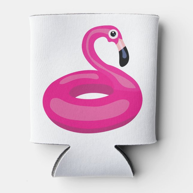 Flamingo Floatie Can Cooler (Front)