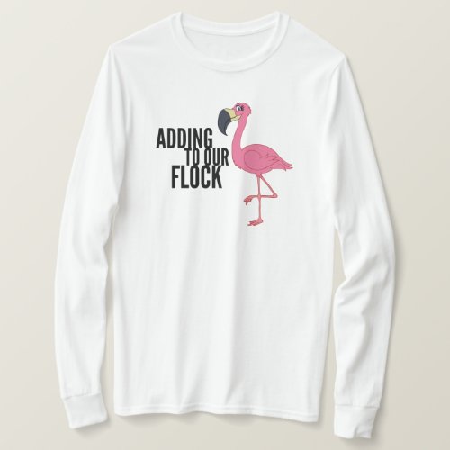 Flamingo Flock Maternity Long Sleeve T_Shirt