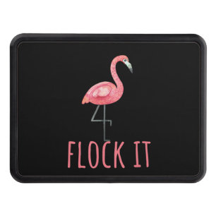 Flamingo - Flock Tt Pink Animal Lover Hitch Cover
