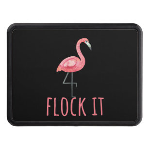 Flamingo - Flock Tt  Pink Animal Lover Hitch Cover
