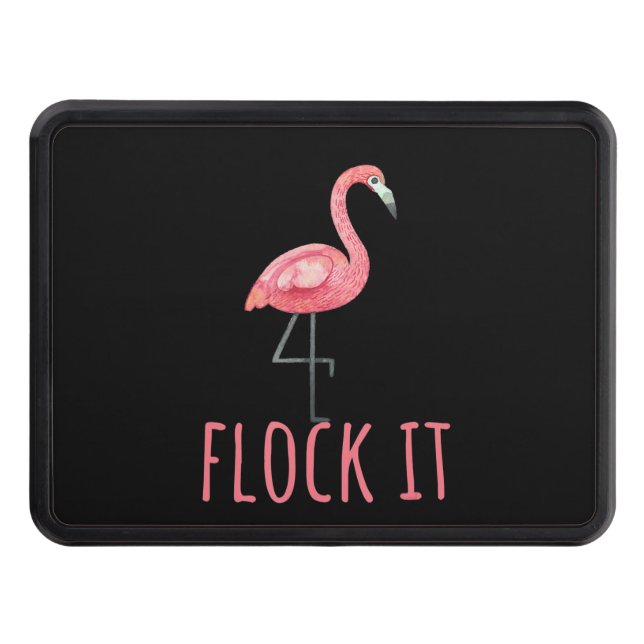 Flamingo - Flock Tt  Pink Animal Lover Hitch Cover (Front)