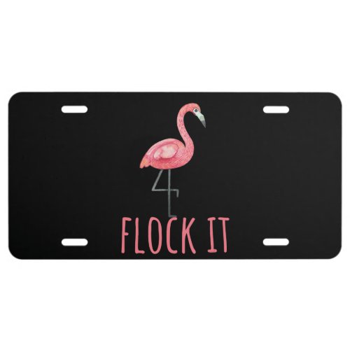 Flamingo _ Flock Tt  Pink Animal Lover License Plate