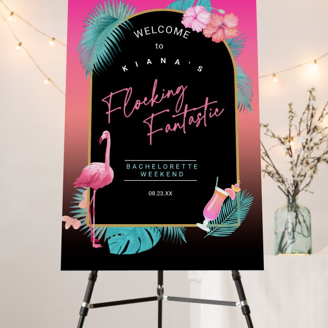 Flamingo Flocking Fantastic Welcome ID930 Foam Board (In Situ (Stand))