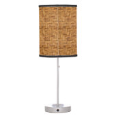 Flamingo Floral Wicker Print Table Lamp (Back)