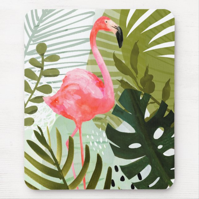 Flamingo Forest Mouse Pad (Front)