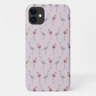 Flamingo Frenzy iPhone 11 Case (Dusty Pink)