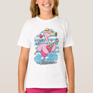 Flamingo Funny Cute Girl T-Shirt