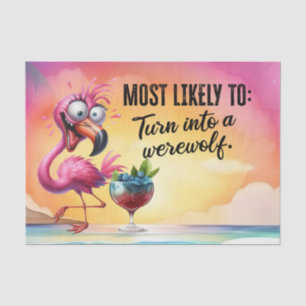 Flamingo Funny Saying for birthday Tissue Paper