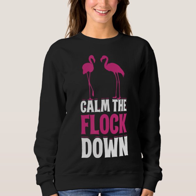 Flamingo Funny T-Shirt Gift For Girl Sweatshirt (Front)