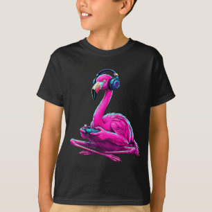 Flamingo Gaming Animal Video Games Funny Flamingo T-Shirt