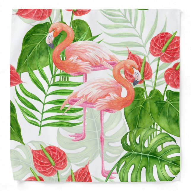 Flamingo garden bandana (Front)
