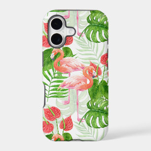 Flamingo garden iPhone 17 case