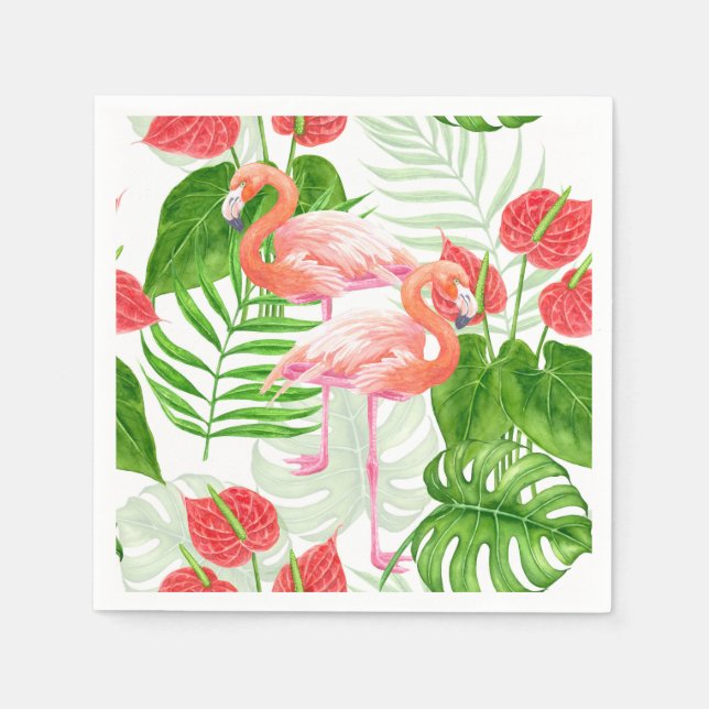 Flamingo garden napkins (Front)