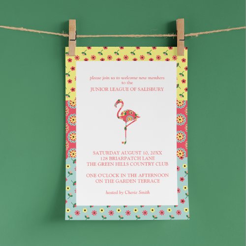 Flamingo Garden Party Invitations