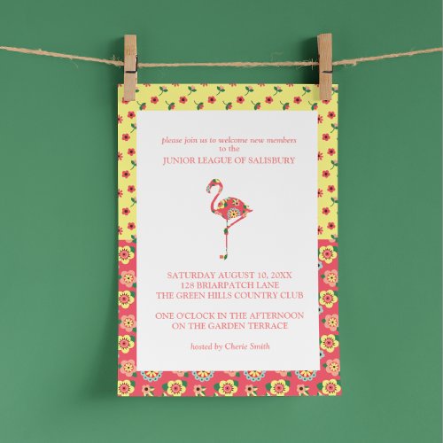 Flamingo Garden Party Invitations