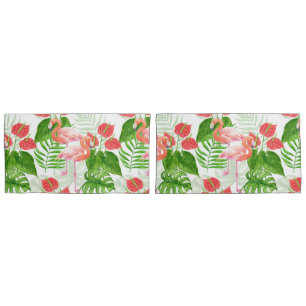 Flamingo garden pillow case