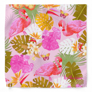 Flamingo Garden Pink Bandana