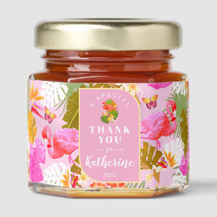 Flamingo Garden Pink Honey Jar Favors