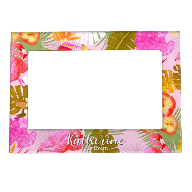 Flamingo Garden Pink Magnetic Frame (Front)
