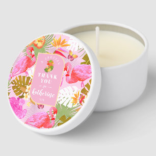 Flamingo Garden Pink Mini Candle Favors