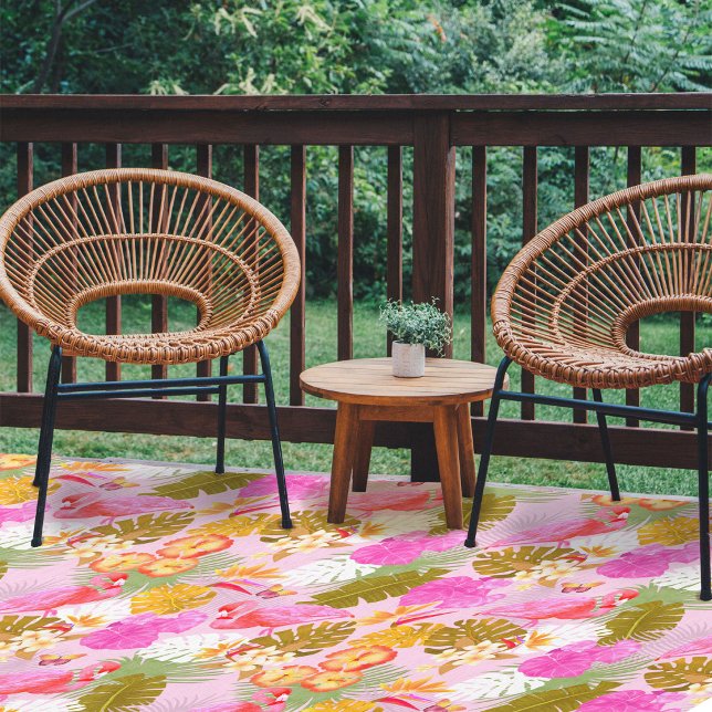 Flamingo Garden Pink Outdoor Rug (Flamingo Garden Pink Outdoor Rug,)