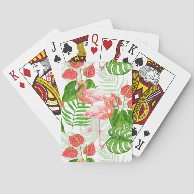 Flamingo garden poker cards (Back)