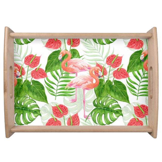Flamingo garden serving tray (Front)