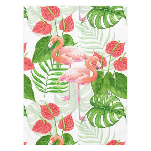 Flamingo garden tablecloth (Front)