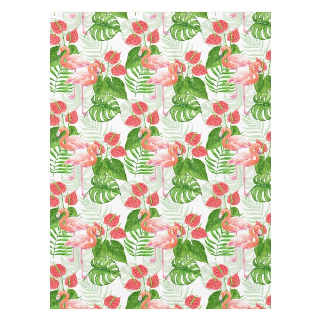 Flamingo garden tablecloth (Front)
