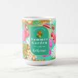 Flamingo Garden Teal Coffee Mug<br><div class="desc">Flamingo with foliage design.</div>