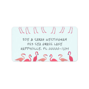 Flamingo Gathering Fun Return Address Labels