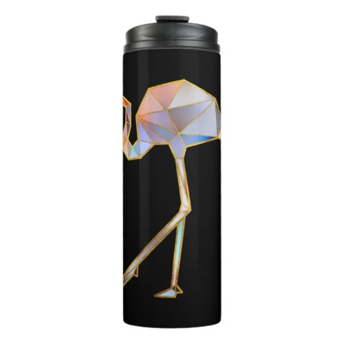 Flamingo Geometric Gold Lines 2 Thermal Tumbler