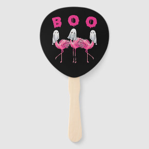 Flamingo Ghost Flamingo Boo Halloween Costume Hand Fan