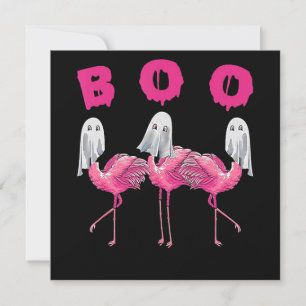 Flamingo Ghost Flamingo Boo Halloween Costume Invitation